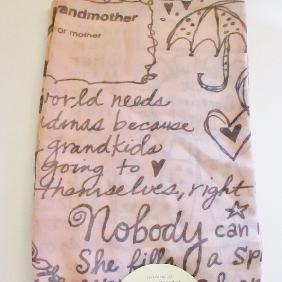 NWT! Demdaco Poetic Threads by Lori Siebert Grandma Rectangle Scarf, Peach Ombre - Picture 12 of 13